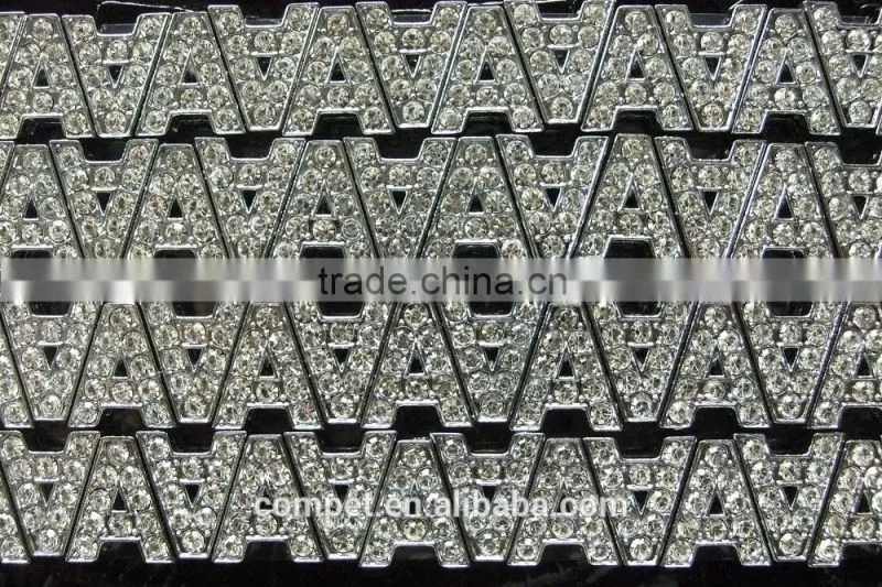 10mm High Quality Czech Rhinestone Slide Alphabet Letters