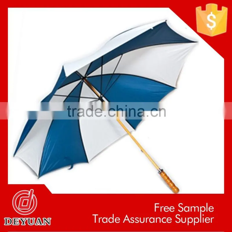 china supplier golf gift 30inch advertising wooden umbrellas