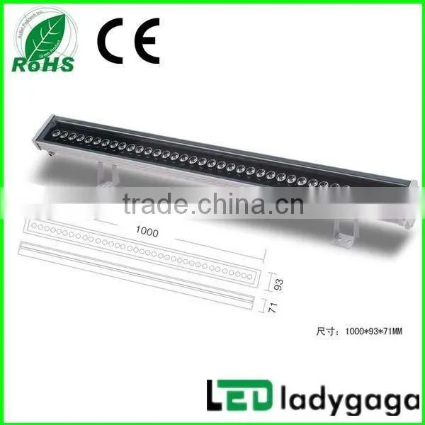 Professional LED wall washer supplier!2013 Hot and new AC110V,AC220V RGB, single color 36w exterior led wall washer