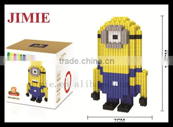 high quallity customize 3d diamond plastic block toys