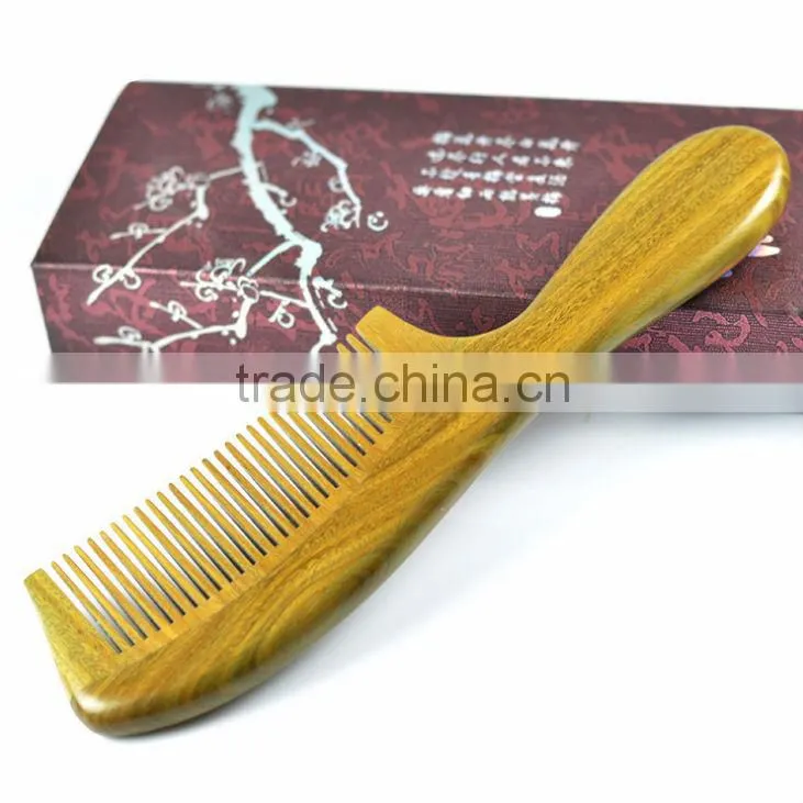 Natural Fine Tooth Peach Wood No-static Massage Hair Comb