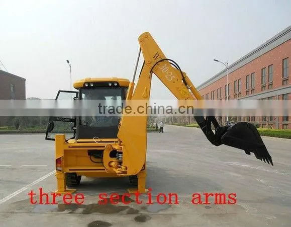 Backhoe loader with attachments CE,vertical legs