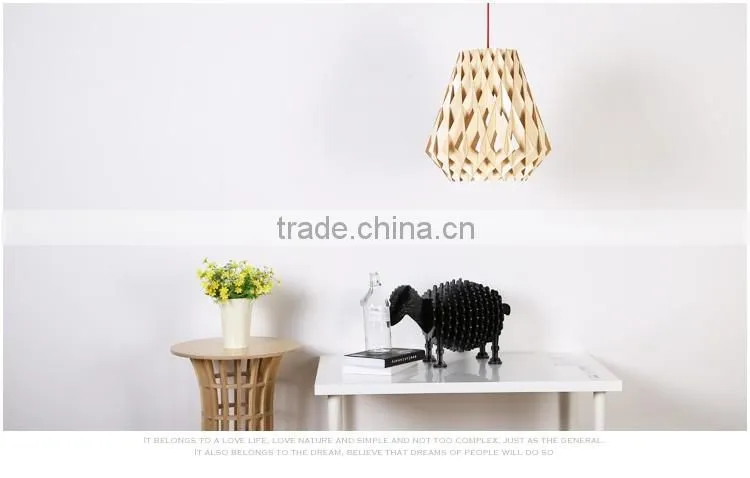 LED pendant Light JK-8005B-23 2016 New home decoration wood pendant light