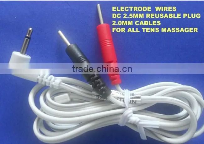 Pin 2mm Electrode medical lead wire for Tens EMS and Massage Machine