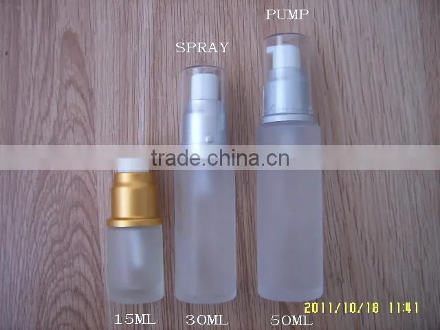 15ml glass lotion bottle with golden cap
