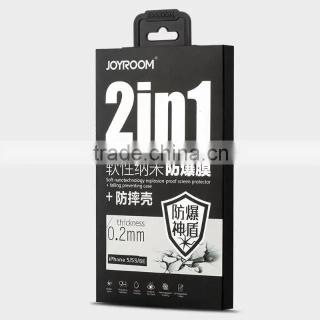 Joyroom 0.2mm clear soft nano explosion-proof membrane for iphone6s/6 Classic soft TPU gasbag case 2in1 set for iphone6s/6