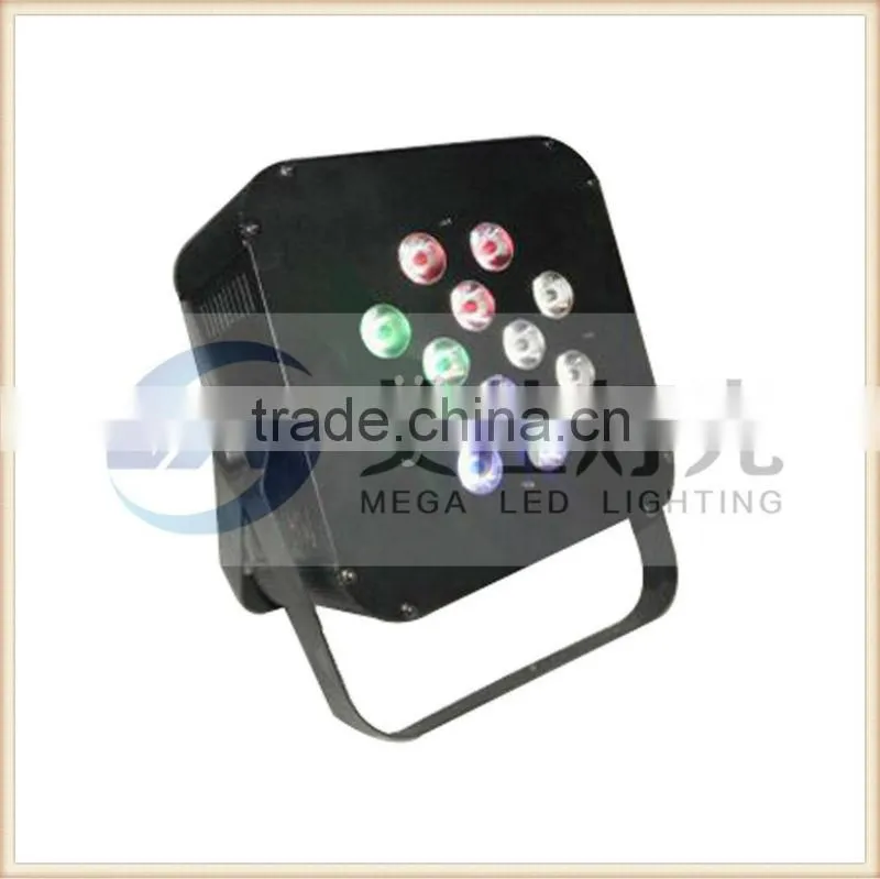 12 x 10W 4in1 rgbw four sections color changing led flat stage lighting