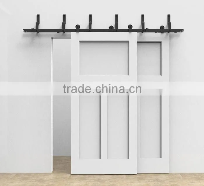 6/6.6ft bypass sliding barn door closet door interior sliding door hardware