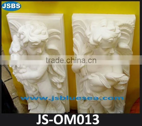Marble girl sink statue in wall