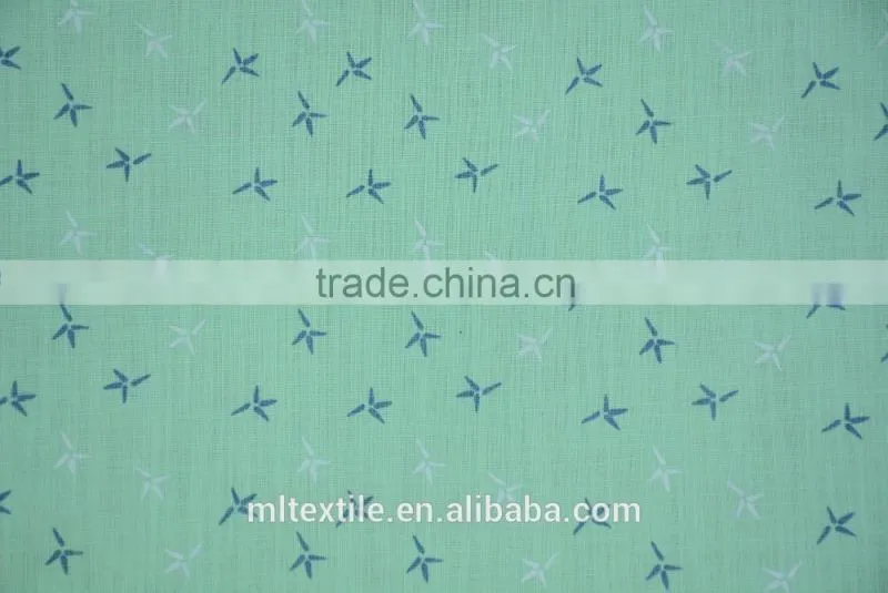 97%Cotton 3%Linen Printed shirt fabric