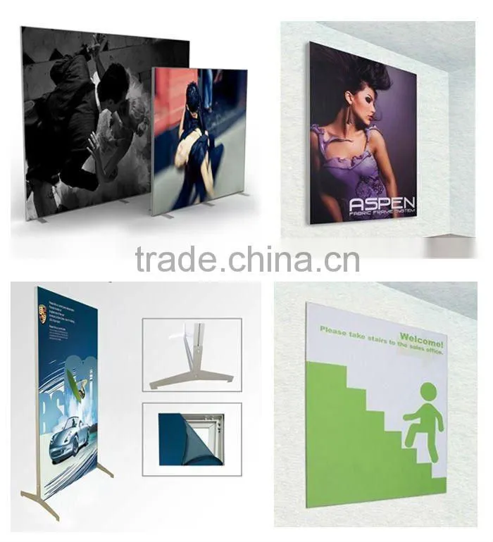 Fabric textile tension frame display