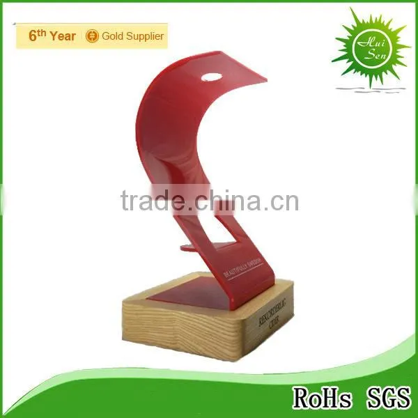 Wood logo display,wood sign display stand