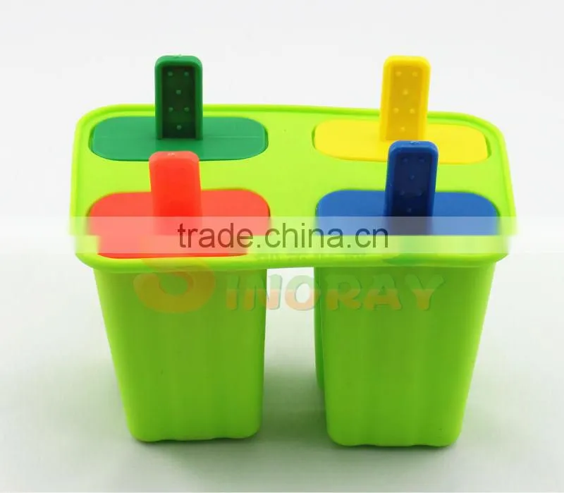 Silicone ice tray for ice cream making