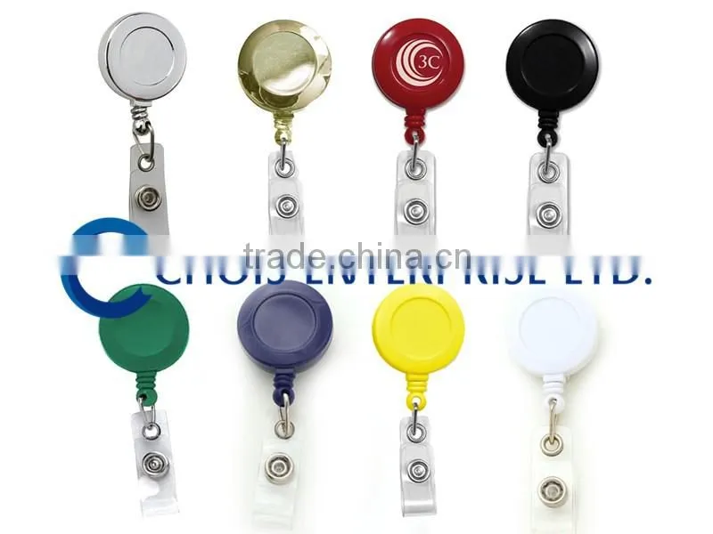 Custom Yoyo Badge Reel/ID Card Holder Round Badge Reels Retractor