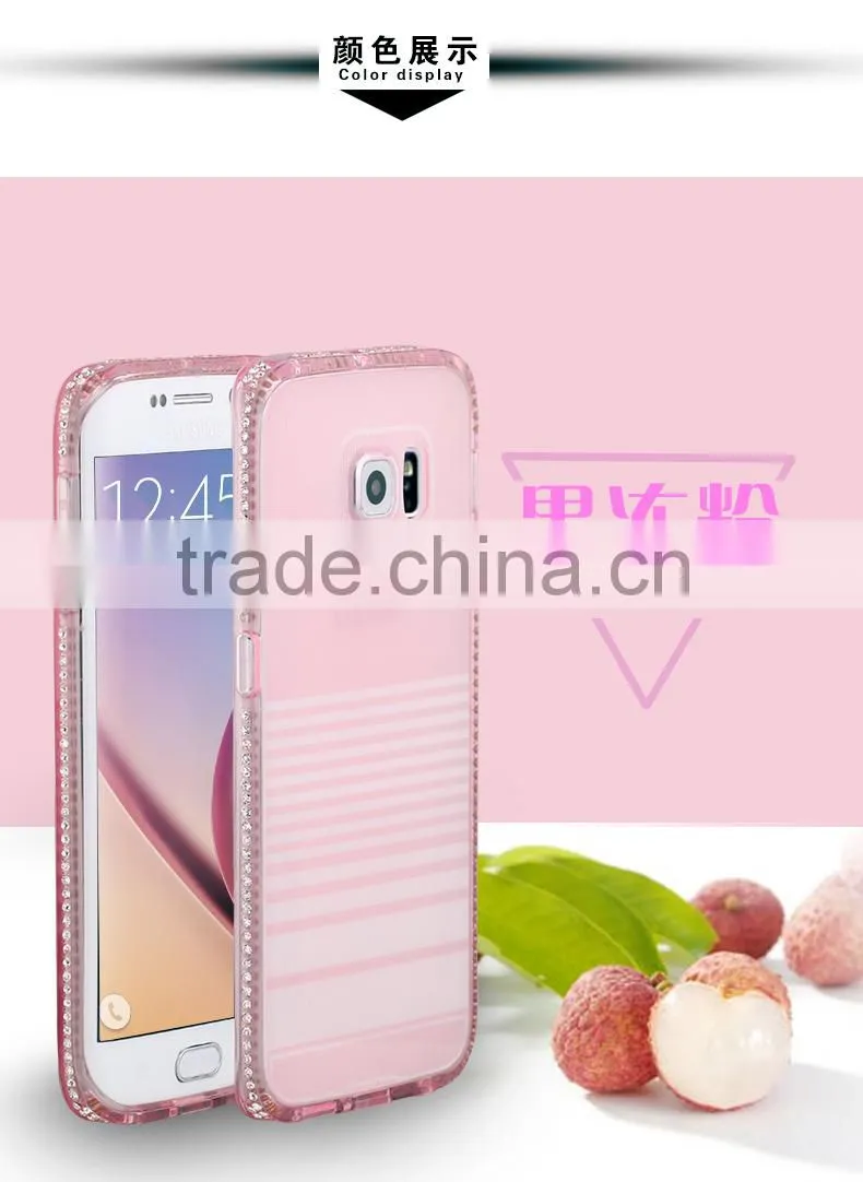 Shengo High Quality Ultra Thin Diamonds TPU Cover for Samsung Galaxy S6 Edge