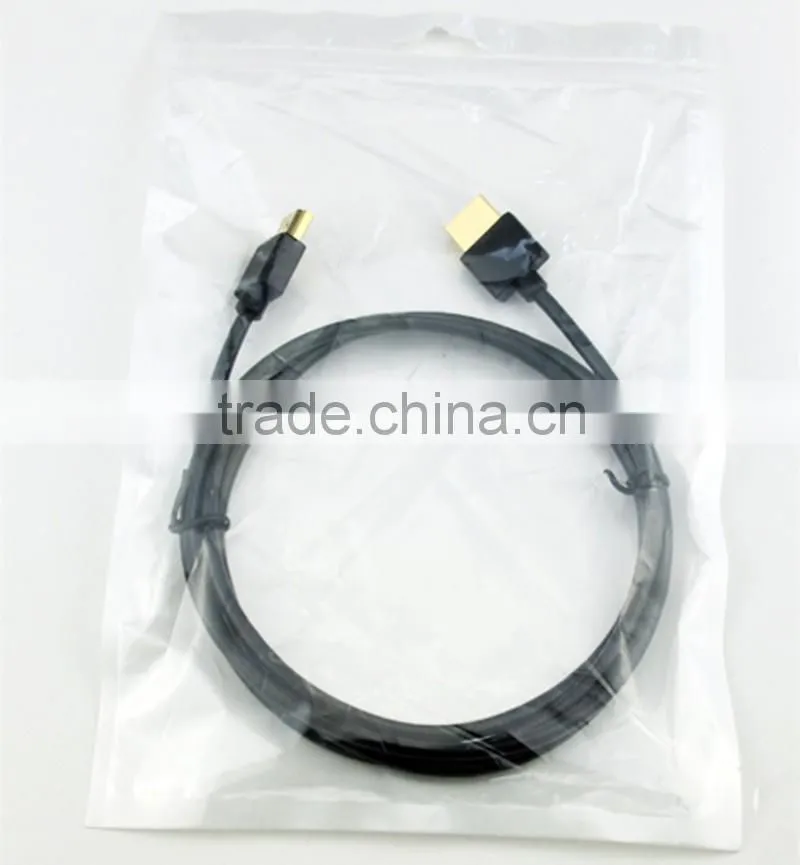 Round shape male to male slim hdmi cable from factory