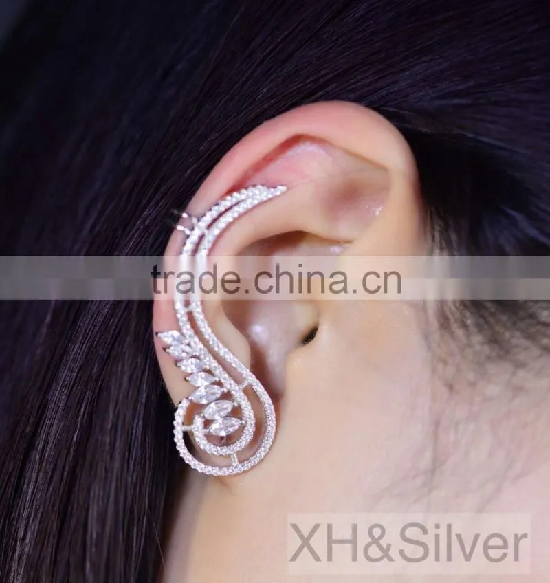 New model women wear stud earrings silver fashion jewelry