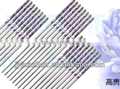 High quality Korea chopstick SS18/10 with flower made by Jieyang factory directly