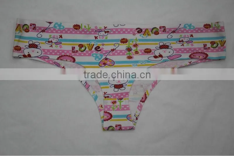 2014 Fancy Cute Seamless Cartoon Print Girls' G string Underwear