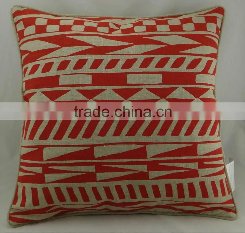 Geometry printed decorative seat cushion