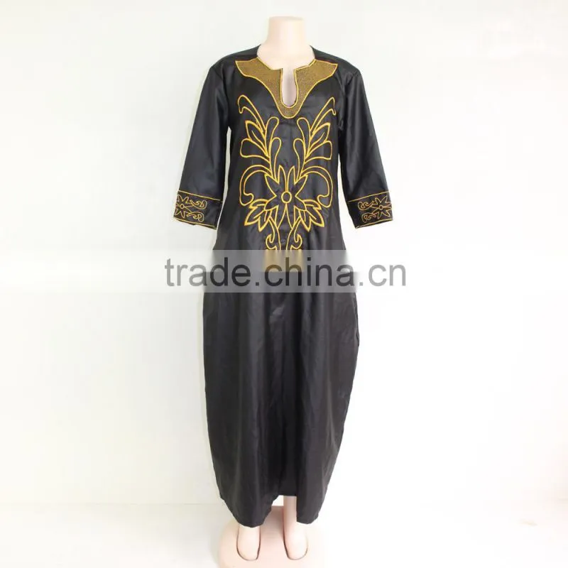 Wholesale xxxxl women plus size clothing indian emboridered black dress new clothes arrive 2016