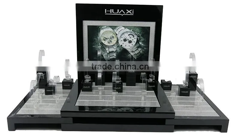 Guangzhou 4 layers customized MDF display cabinet with lock