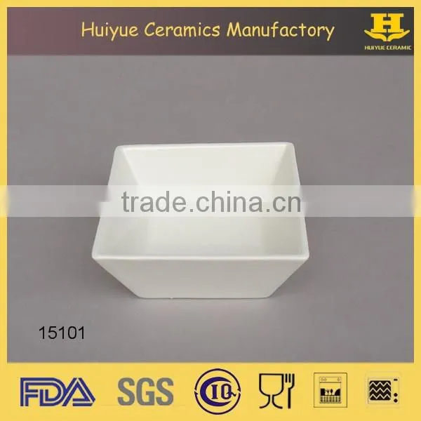 ceramic white color square serving dish