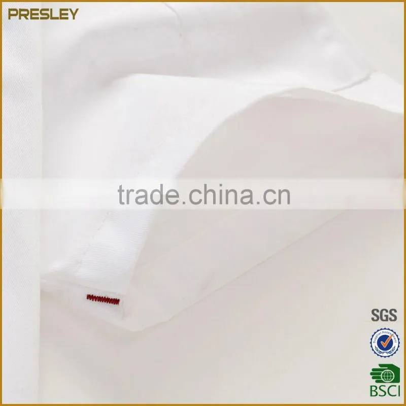 Factory wholesale custom new fashion white color waterproof and oilproof chef work uniform basic french cooking chef uniform