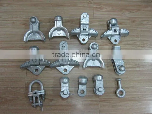 Cast iron fitting for polymer insulator