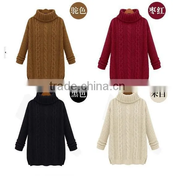 2014 Winter newest women's Cable- Knit Sweater
