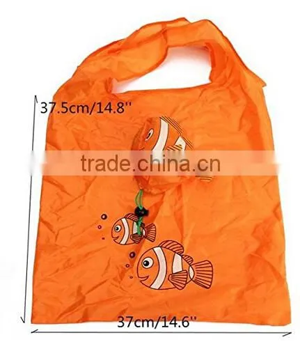 Reusable tote fish shape portable durable foldable shopping bag