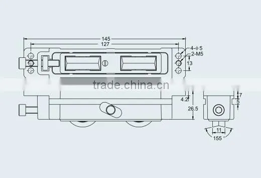 Aluminium window sliding roller 2020-D