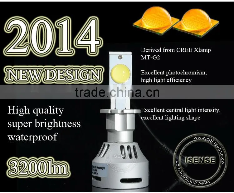 Hot Selling 35W 3200 Lumen H4 H13 9004 9007 CREES LED Car Headlight Kit, LED H8 35W headlights