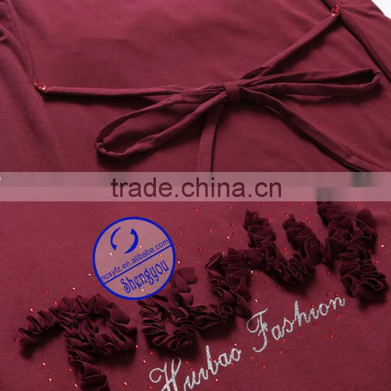 Custom 100% cotton maternity t shirt for pregnant women