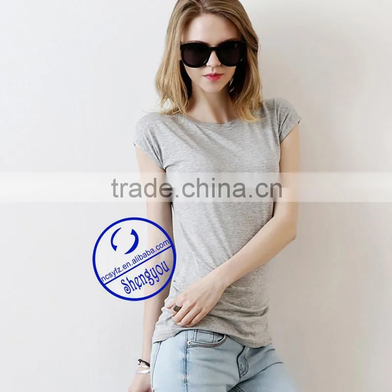 China supplier wholesale custom women cheap blank tshirt no lable