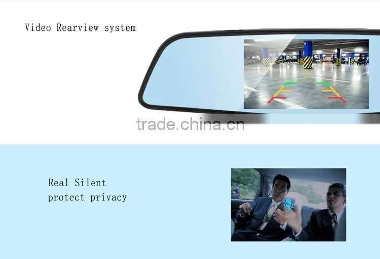 5" Touchpad Android Dual Lens Backup Camera 1080P GPS Car Navigation Recorder Camera Car Rearview Mirror DV DVR(X6)
