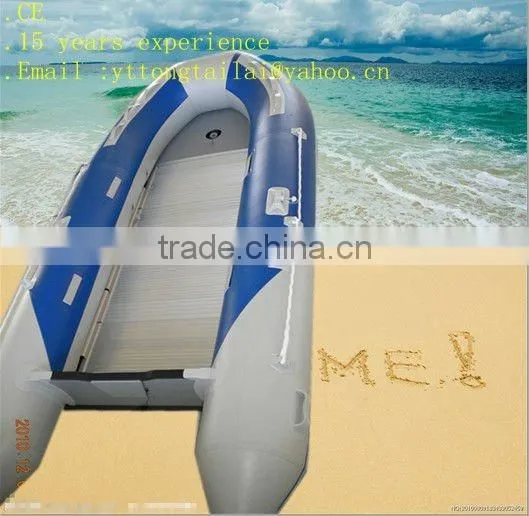 (CE) PVC material optioanl floor color inflatable boat
