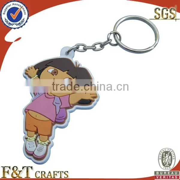 castle christmas puffy custom soft pvc keychain