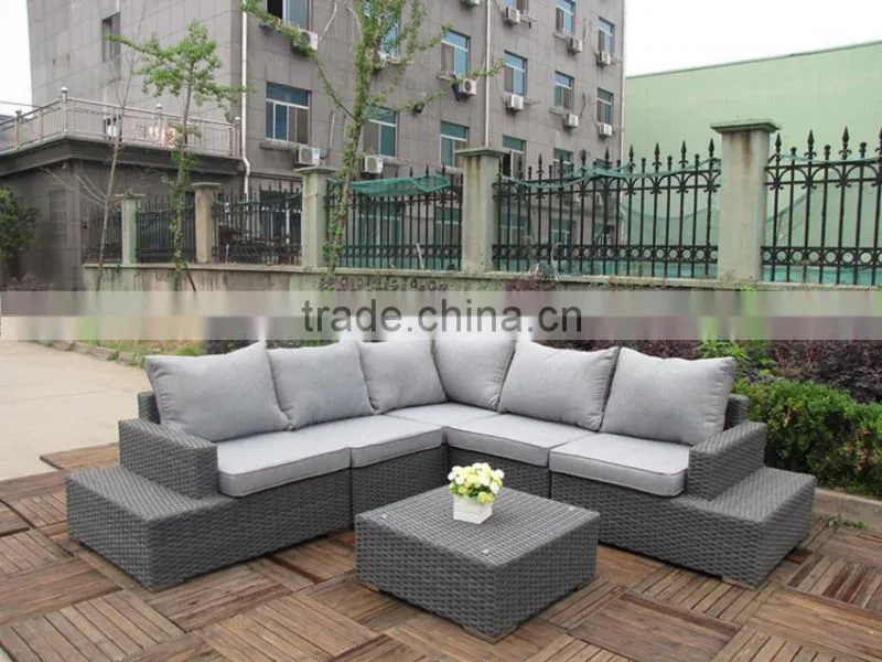 TEMPERED GLASS RATTAN GARDEN TABLE