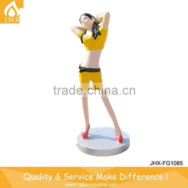 Park Decoration Life Size Reader Group Fiberglass Statue