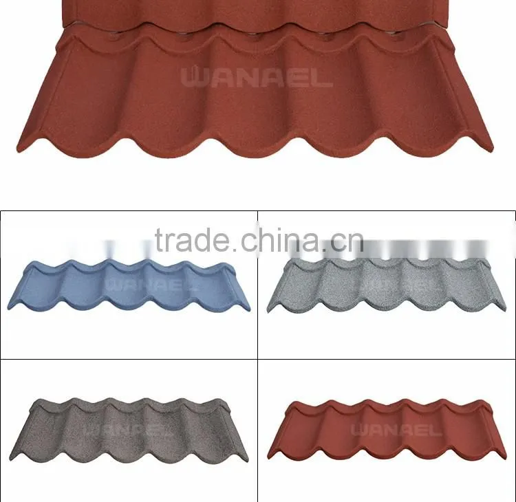 WANAEL Factory Selling Cheap Flat Synthetic Terracotta Shingle Villa Roof Tile