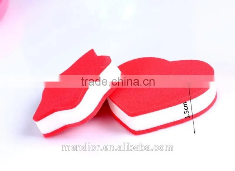 Mendior Big mouth Red lip Cosmetic Sponge Powder Puff For Both Wet And Dry Dual-Use 2pcs wholesale/OEM/ODM