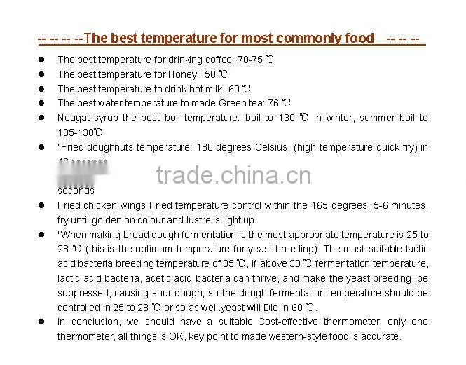 Q02 BAKEST portable oven roast Cake deep fry frying fried food clock meat cook dial stainless steel thermometer