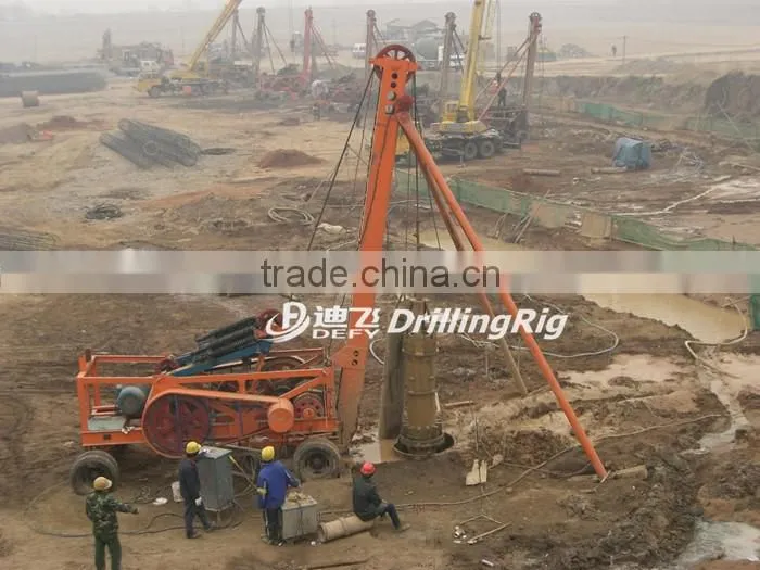 Small portable percussion drilling rig model DFP-6