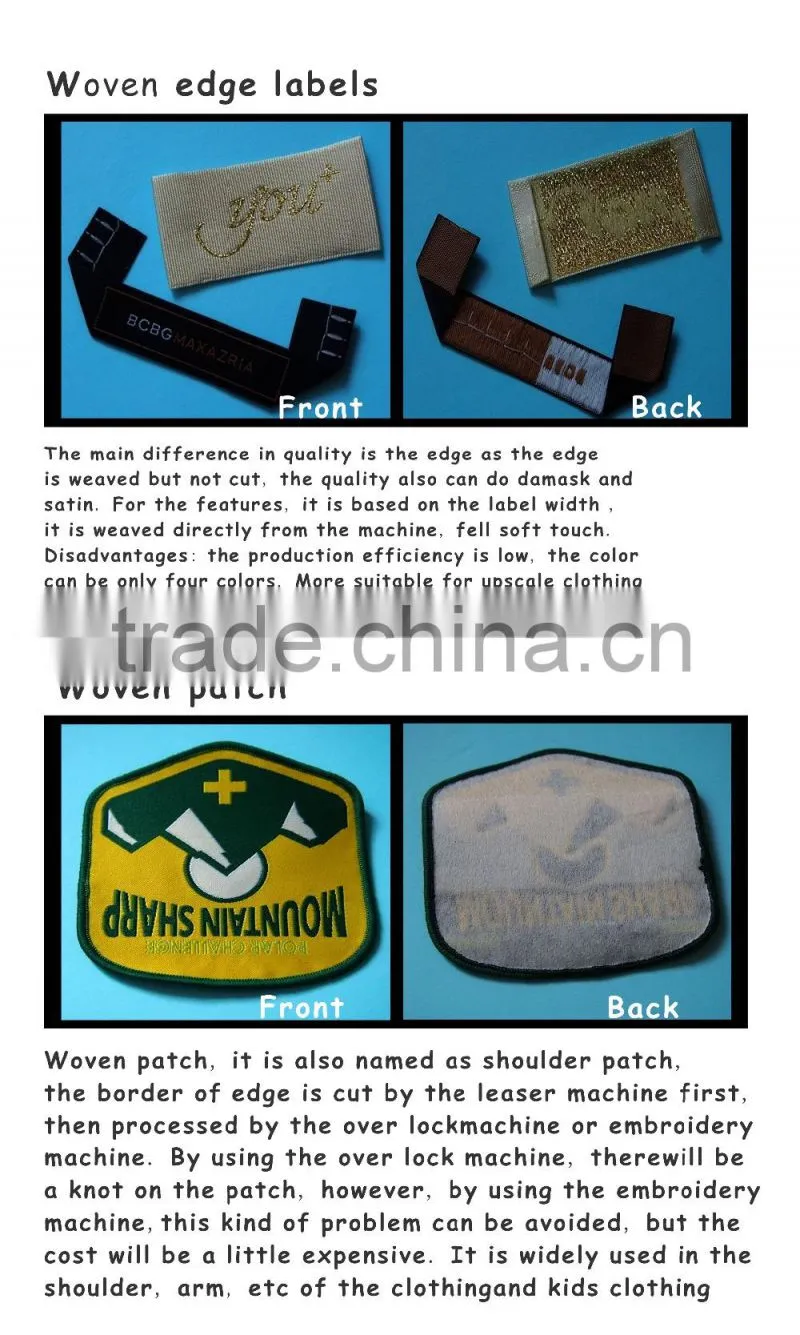 dongguan manufacturer wholesale woven labels for clothing