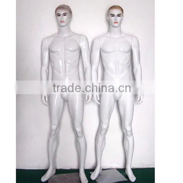 Wholesale high quality Fiberglass Glossy White Male Mannequins