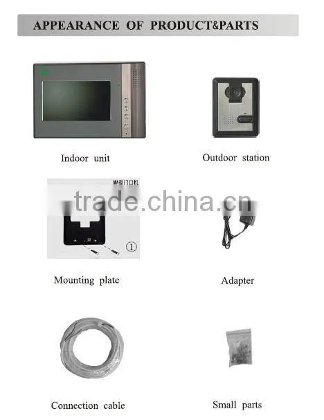 CA802+VD202 7'' Video Door Phone Intercom