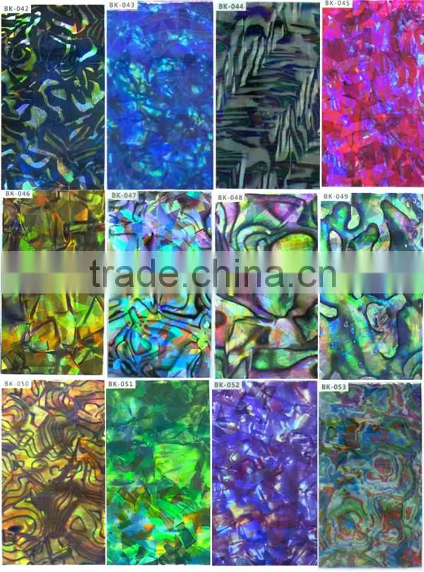 DIY Laser Glass Paper Nail Stickers,Wraps Decorations Shine Colorful Glitter Decals Plastic Shell Japanese Nail