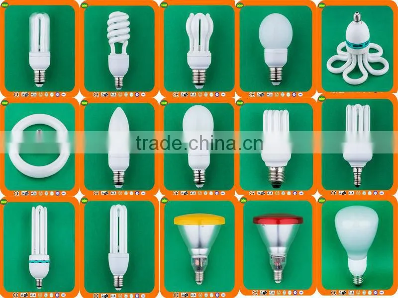 15W half spiral energy saving lamp from chinese manufature with SASO, CE, EMC, ROHS