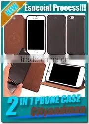 2 in 1 Book Style Manufacturer Wholesale With Screen Portector Leather Mobile Phone Case for iphone 6